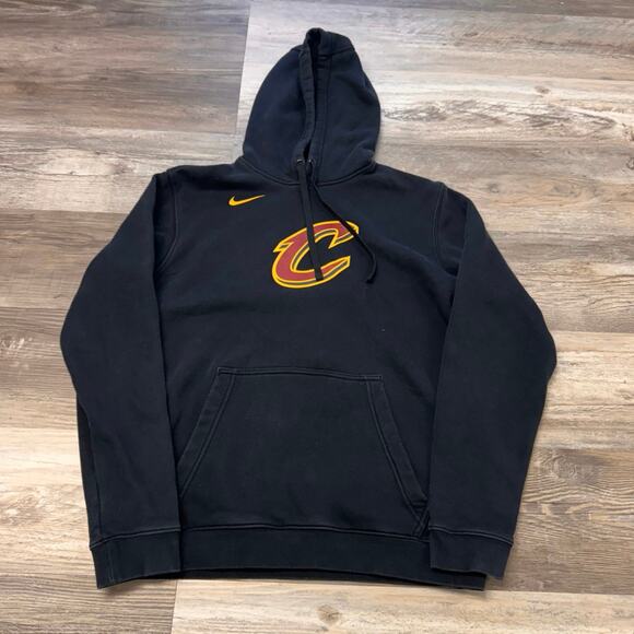 Nike NBA Cleveland Cavaliers Black Mens M Basketball Mini Swoosh Pullover Hoodie - Picture 1 of 8
